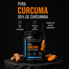 Cápsulas de cúrcuma y curcumina (1000 mg) Premium de Triple Acción Antiinflamatoria
